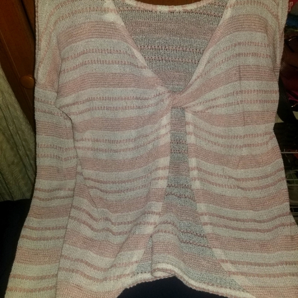 Charming Charlie Open Back Light Sweater Shirt.